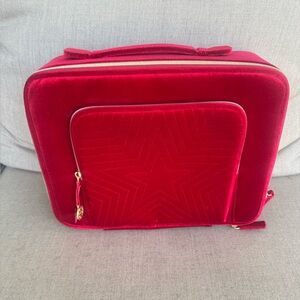 Estée Lauder, Elegant, Red, Velvet Make-up Bag with Samples